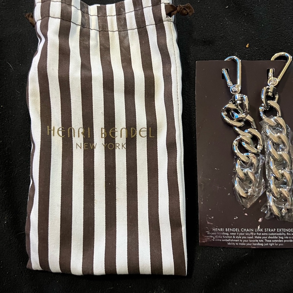Henri Bendel Silver Chain Link Strap Extender